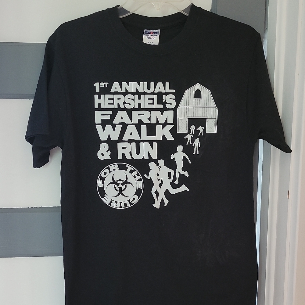 Jerzees Black Short Sleeve Tee with Graphic Design